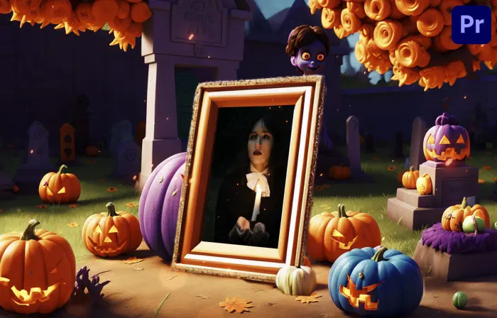 Spooky Halloween Party 3D Frame Intro
